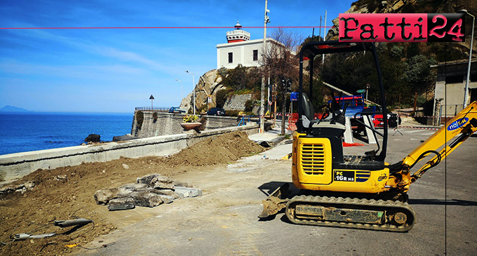 CAPO D’ORLANDO – Primo intervento sul lungomare Doria