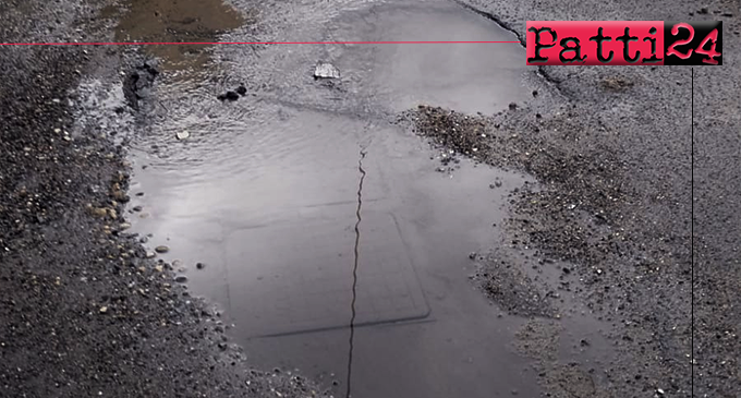 PATTI – Copiosa perdita d’acqua in via Ferriato. Un ruscello che attraversa la via Kennedy ed arriva a Catapanello.