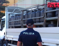 FALCONE – Deposito abusivo di materiale esplodente. Una denuncia e sequestro di 800 kg. di  bombole di GPL.