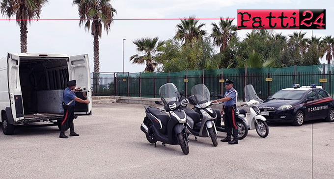 S.AGATA DI MILITELLO – Intercettato, abbandona furgone con 4 scooter rubati e fugge. 27enne bloccato e arrestato