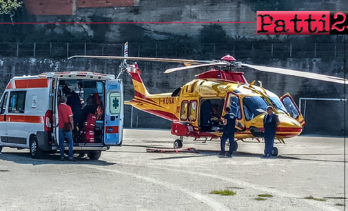 MONTALBANO ELICONA – A Braidi, anziano batte la testa violentemente in casa. Trasportato in codice rosso al Policlinico di Messina