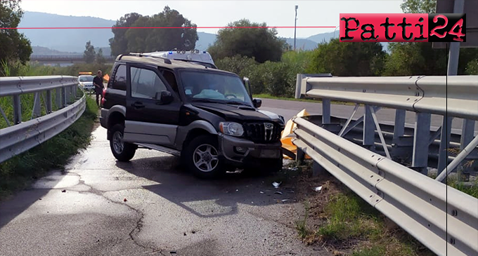 A20 – Incidente stradale autonomo nei pressi dei parcheggi ”Bazia Sud” a Furnari. Un ferito