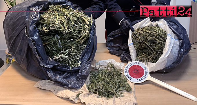 SAN FRATELLO – 2 sacchi di circa 7,2 kg. di marijuana, ben occultati. Arrestato allevatore 54enne