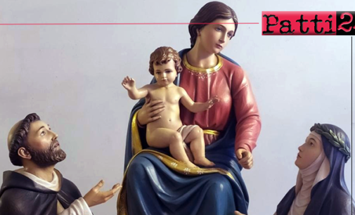 PATTI – “Gruppo” raffigurante la Madonna del Rosario di Pompei donato al “Sacro Cuore di Gesù” dalla famiglia Galvagno.