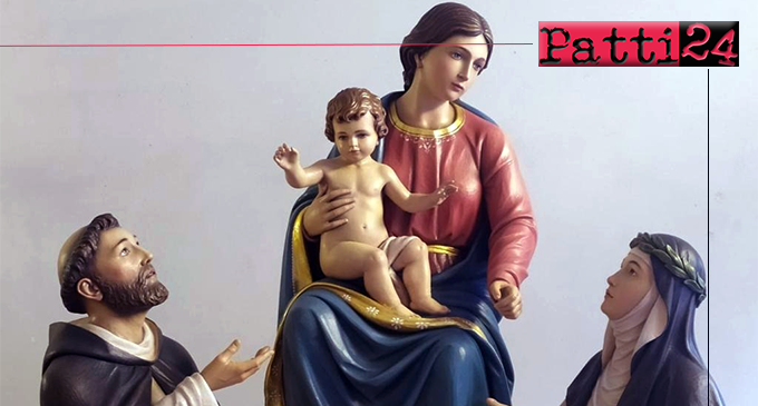 PATTI – “Gruppo” raffigurante la Madonna del Rosario di Pompei donato al “Sacro Cuore di Gesù” dalla famiglia Galvagno.