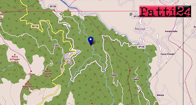 UCRIA – Lieve evento sismico di magnitudo 2.4 con epicentro a 1 km da Ucria e 2 da Raccuja