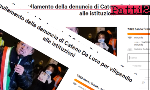MESSINA – De Luca denunciato per vilipendio alle istituzioni. Cittadini  firmano petizione on line per annullamento.