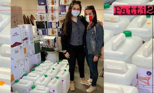 MESSINA – 200 litri di gel igienizzante donato alle municipalita’ per la distribuzione alla cittadinanza