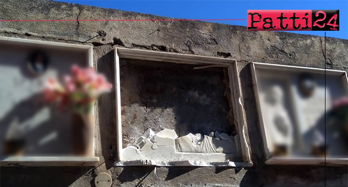 SAN PIERO PATTI – Tombe divelte nel Cimitero. Sugli atti vandalici indagono i Carabinieri.