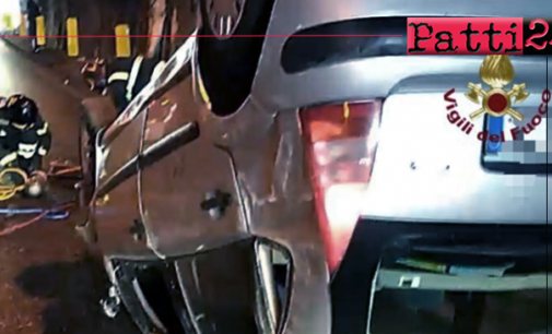 MESSINA – Incidente in galleria. Auto si ribalta e conducende sbalza fuori dell’abitacolo.