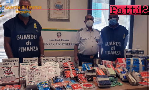 CAPO D’ORLANDO – Maxi sequestro articoli per fumatori in vendita senza autorizzazioni.