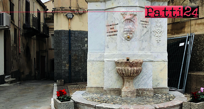 SAN PIERO PATTI – Restaurata la Fontana del Tocco