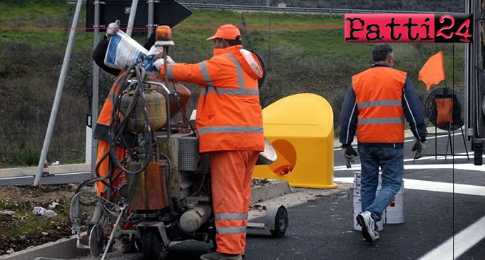 MESSINA – Lavori di ripristino barriere danneggiate da incidenti nella tangenziale A20 tra Tremestieri e Villafranca