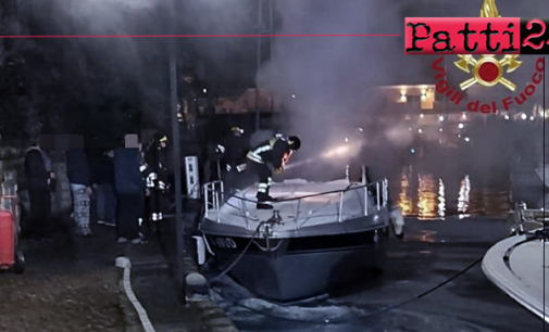 FURNARI – Incendio di un’imbarcazione da diporto ormeggiata al porto turistico di Portorosa.