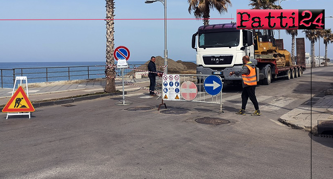 CAPO D’ORLANDO – Iniziati gli interventi contro l’erosione sulla spiaggia del Lungomare Doria