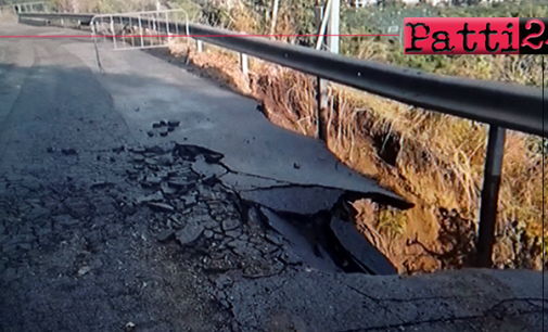 BARCELLONA P.G. – Chiusura transito strada provinciale 85 di Castroreale. Frana tratto di strada della frazione Porto Salvo