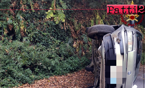 GIOIOSA MAREA – Incidente autonomo in località San Giorgio. La conducente urta roccia di un costone facendo ribaltare la vettura, riportate lievi ferite.