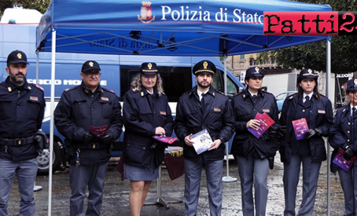 MESSINA – 8 Marzo 2022. Giornata internazionale della donna. Punti informativi e di sensibilizzazione della Polizia di Stato contro la violenza sulle donne.