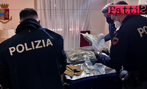 MESSINA – Più di 7 kg di marijuana, 62 g di cocaina e quasi 2 Kg di hashish in casa. Arrestata 57enne