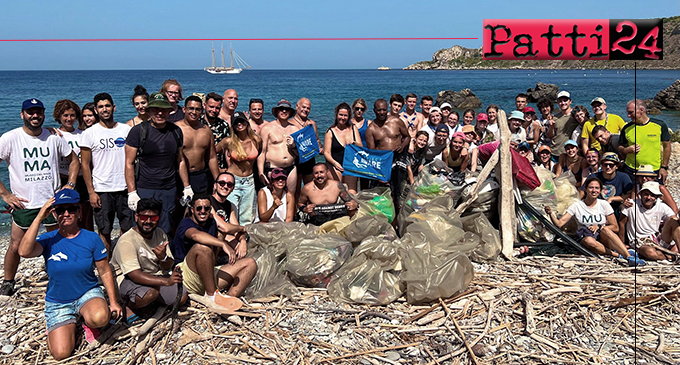 MILAZZO – 50 volontari provenienti dal almeno 10 diverse parti del mondo ripuliscono la spiaggia delle tre pietrazze