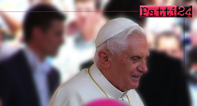 PATTI – Morte Papa emerito Benedetto XVI°. La Diocesi si unisce alla preghiera di tutta la Chiesa