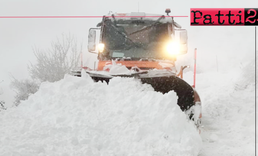 MESSINA – Emergenza neve sulle strade provinciali, uomini e mezzi in azione da oltre 36 ore a Cesarò, San Teodoro, Longi, Galati Mamertino, Montalbano Elicona, San Piero Patti, Caronia, Capizzi, Tortorici, San Salvatore di Fitalia, Raccuja e Ucria.