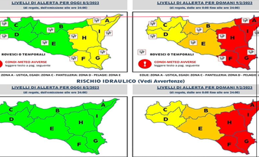 MESSINA E PROVINCIA – Avviso di condizioni meteorologiche con stato di ”allerta rossa”, diramato dal dipartimento di Protezione Civile per la giornata di giovedì 9 febbraio. Elenco delle scuole chiuse (in aggiornamento)