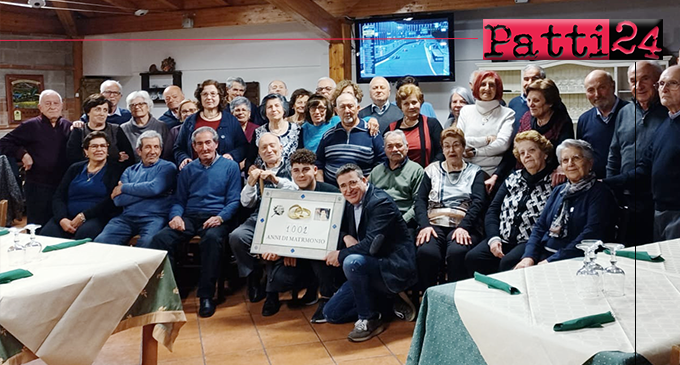 SAN PIERO PATTI – Venti coppie raggiungono il traguardo delle Nozze d’Oro.  Festeggiati 1002 anni di matrimonio.