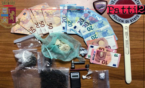 MILAZZO – Servizi antidroga. Arrestato 41enne e sequestrati crack, cocaina e marijuana.