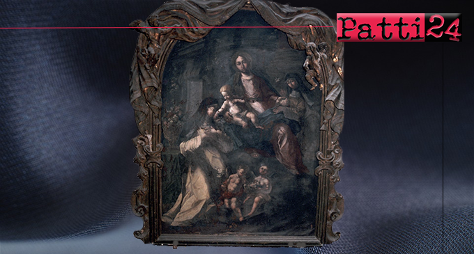 PATTI – Finanziato restauro dipinto su tela raffigurante la Madonna col Bambino tra Santa Rosa da Lima e Santa Caterina da Siena.