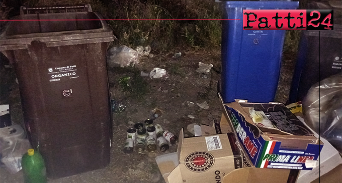 PATTI – L’inciviltà di chi continua a disfarsi dei rifiuti impunemente.