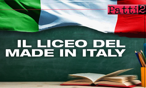 PATTI – Il ”Liceo del Made in Italy” sarà attivato anche al Liceo “Vittorio Emanuele III°”.