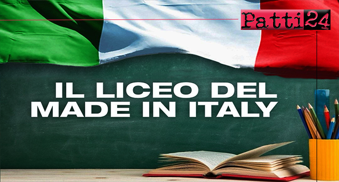 PATTI – Il ”Liceo del Made in Italy” sarà attivato anche al Liceo “Vittorio Emanuele III°”.