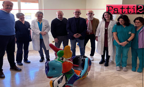 MILAZZO – Consegnato al reparto di pediatria dell’ospedale Fogliani un cavallo a dondolo distrutto in un parco gioco e ristrutturato da due milazzesi